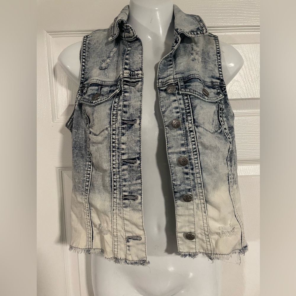 Silver Jeans ombré acid washed vest size S